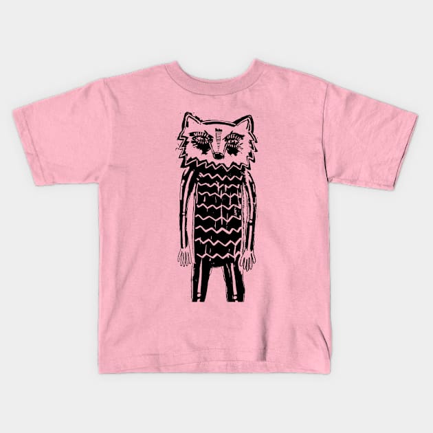 Raccoon Totem Kids T-Shirt by TheMothFlock